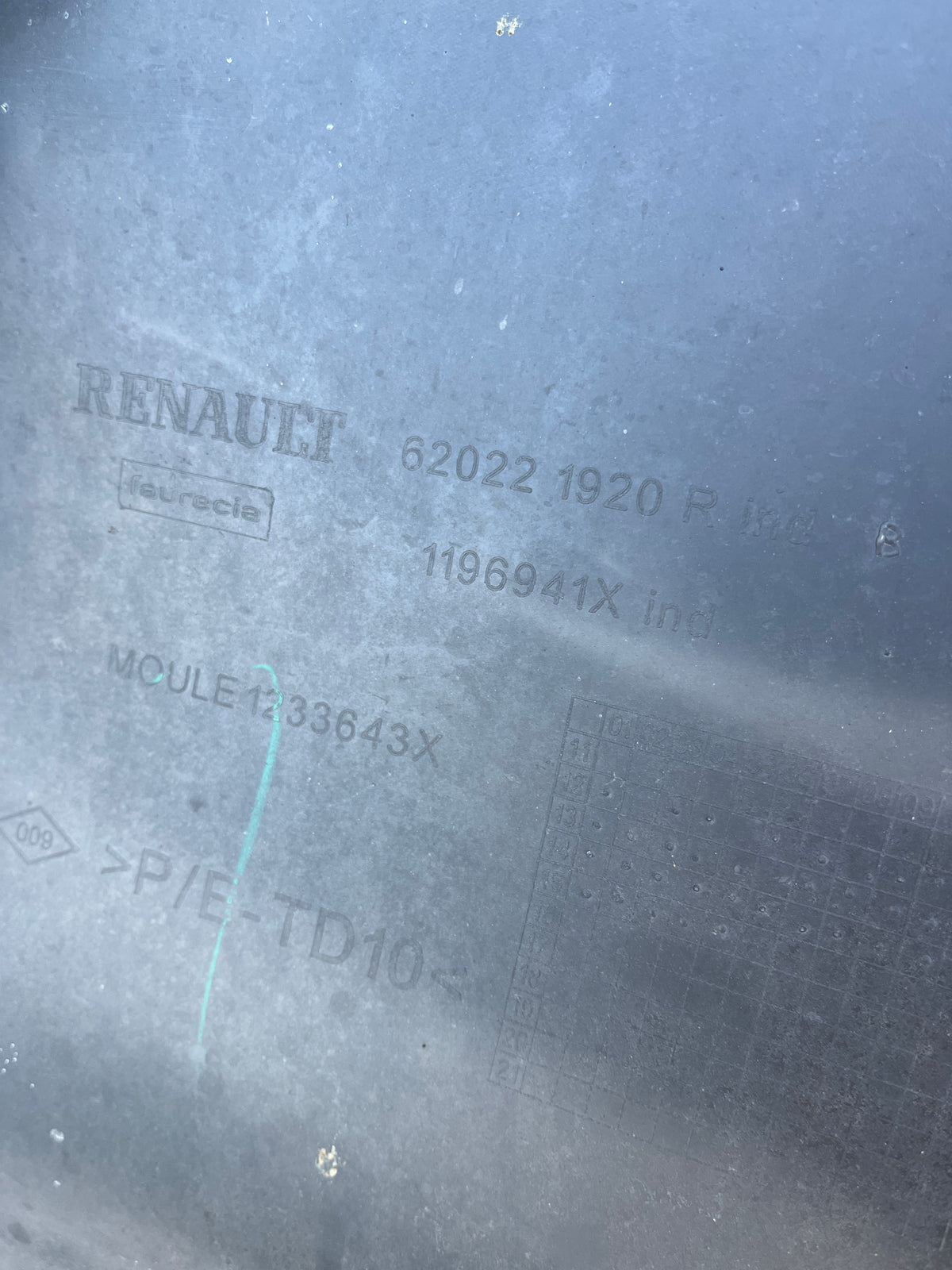 Pare choc AV gris foncé 620221920R Renault Clio 4 Phase 1