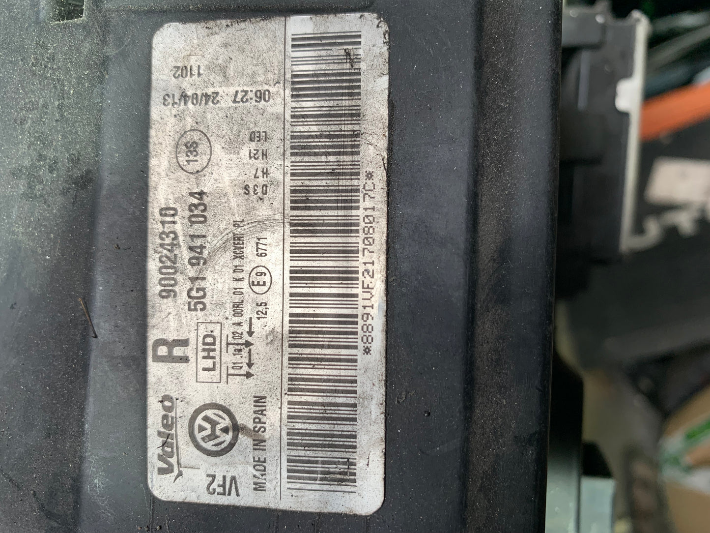 Phare avant droit Volkswagen golf 7 xénon