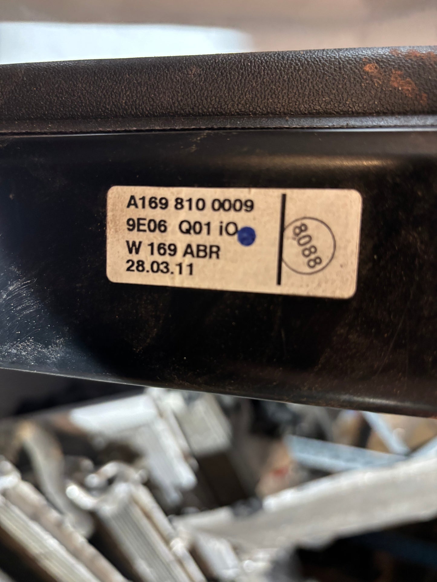 Plage arrière Mercedes Classe A w169