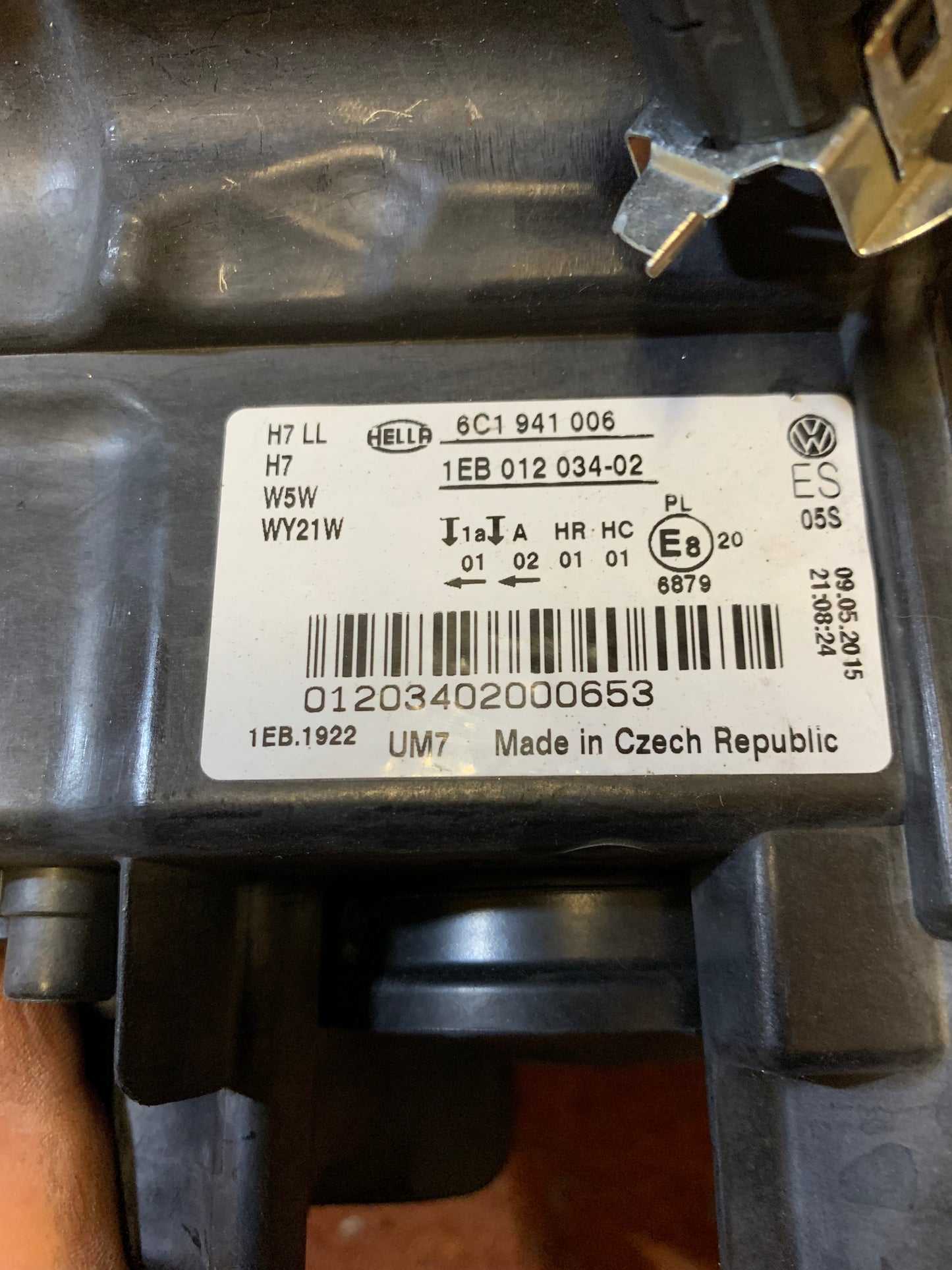 Phare avant droit Volkswagen Polo 6R halogène (6C)