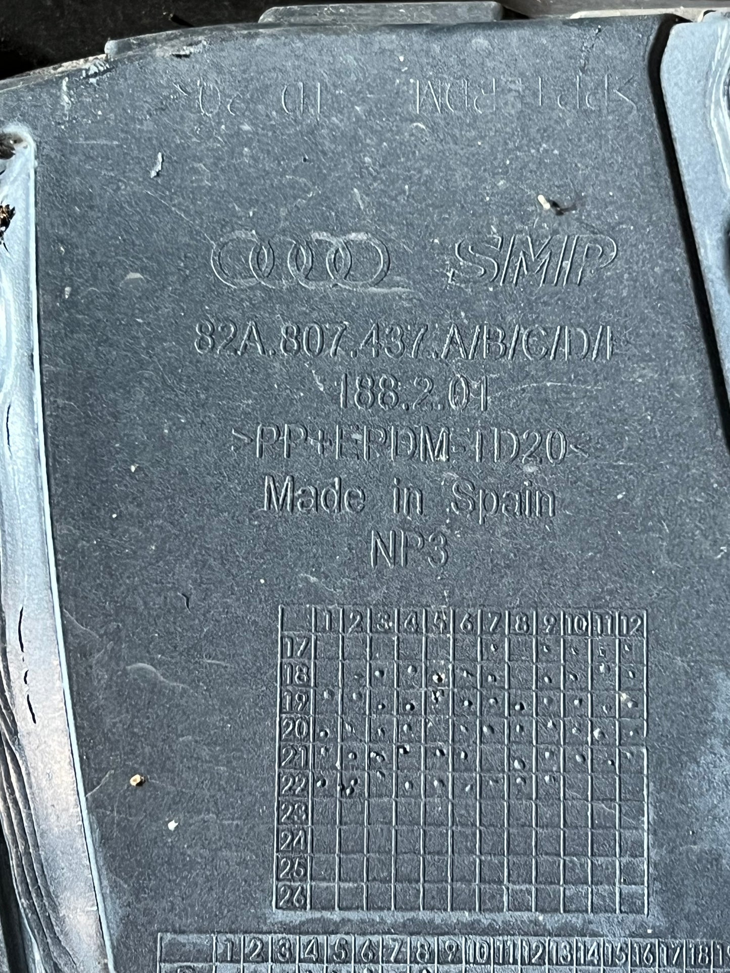 Pare choc avant Audi a1