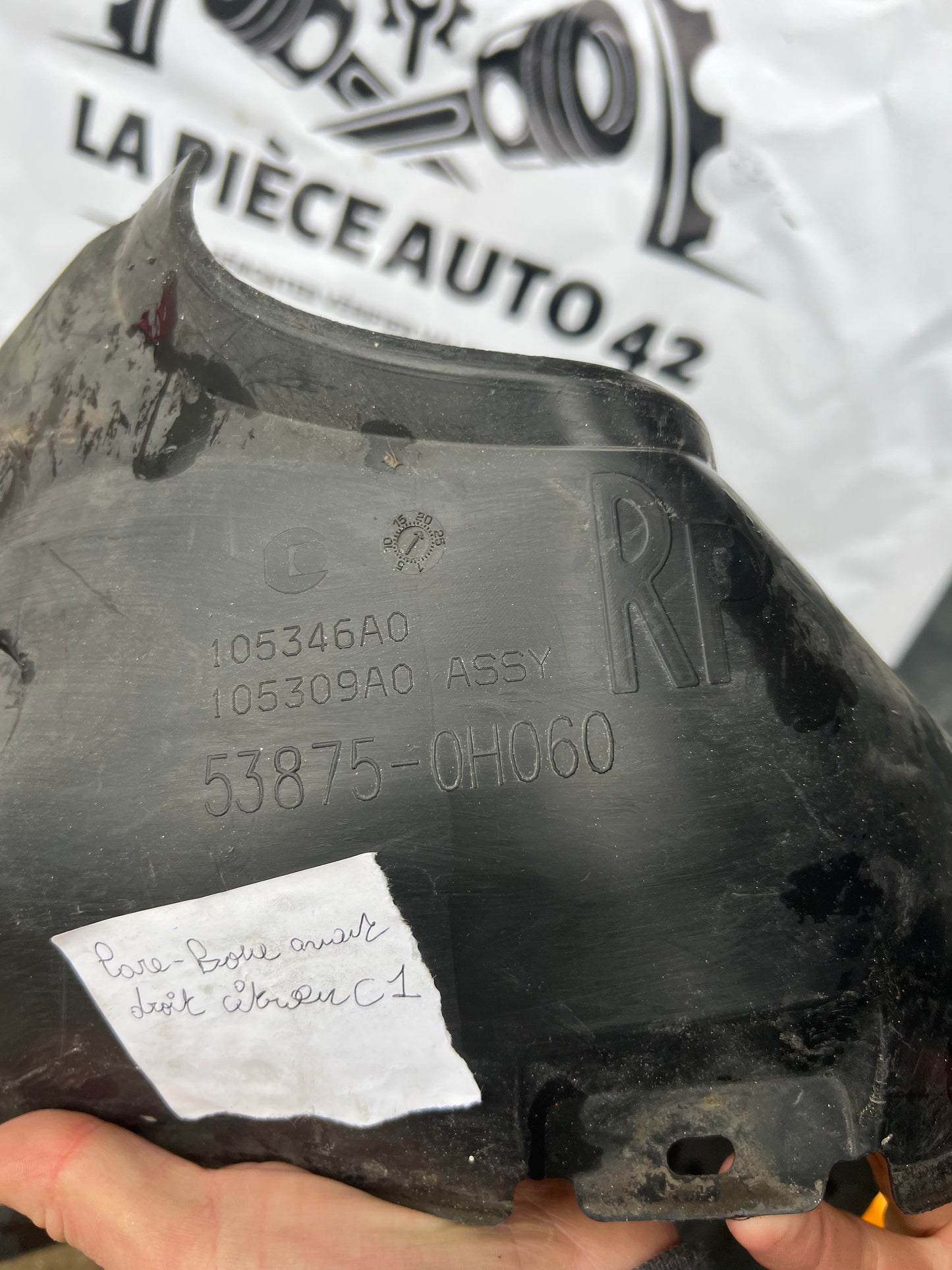 Pare boue avant droit Citroën C1