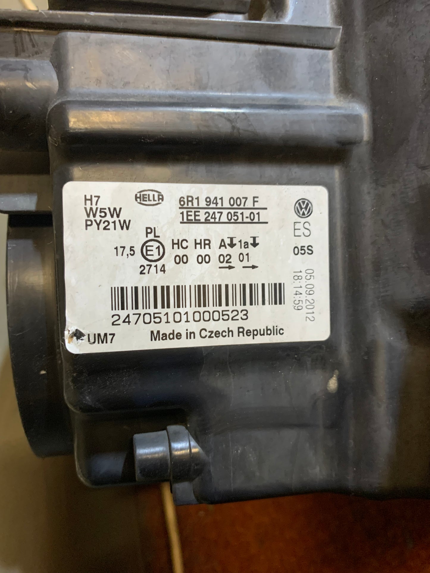 Phare avant droit Volkswagen Polo 5 (6R)