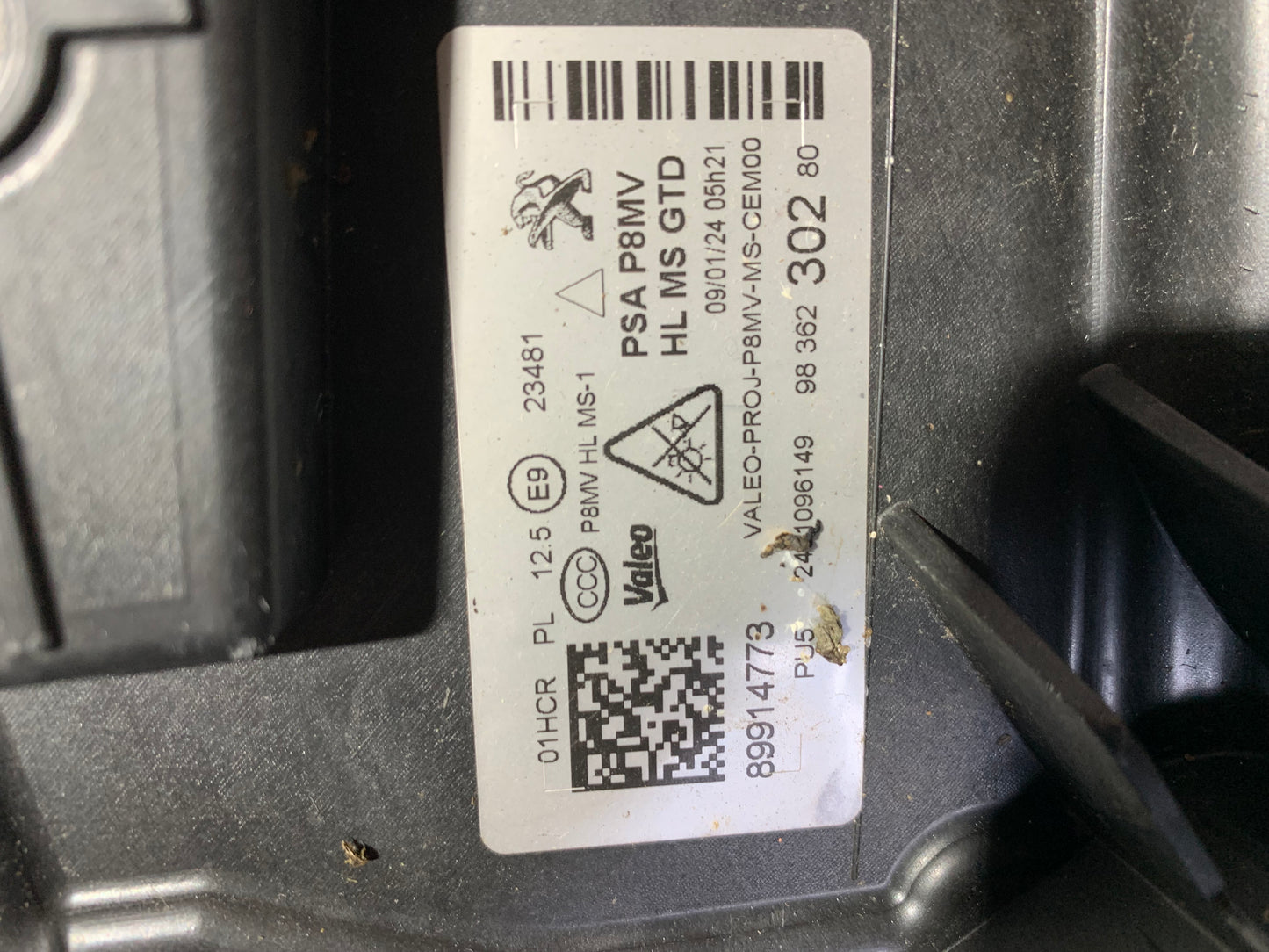 Phare avant gauche 3008 2 phase 2