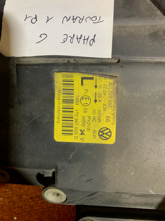 Phare avant gauche Volkswagen Touran 1 phase 1