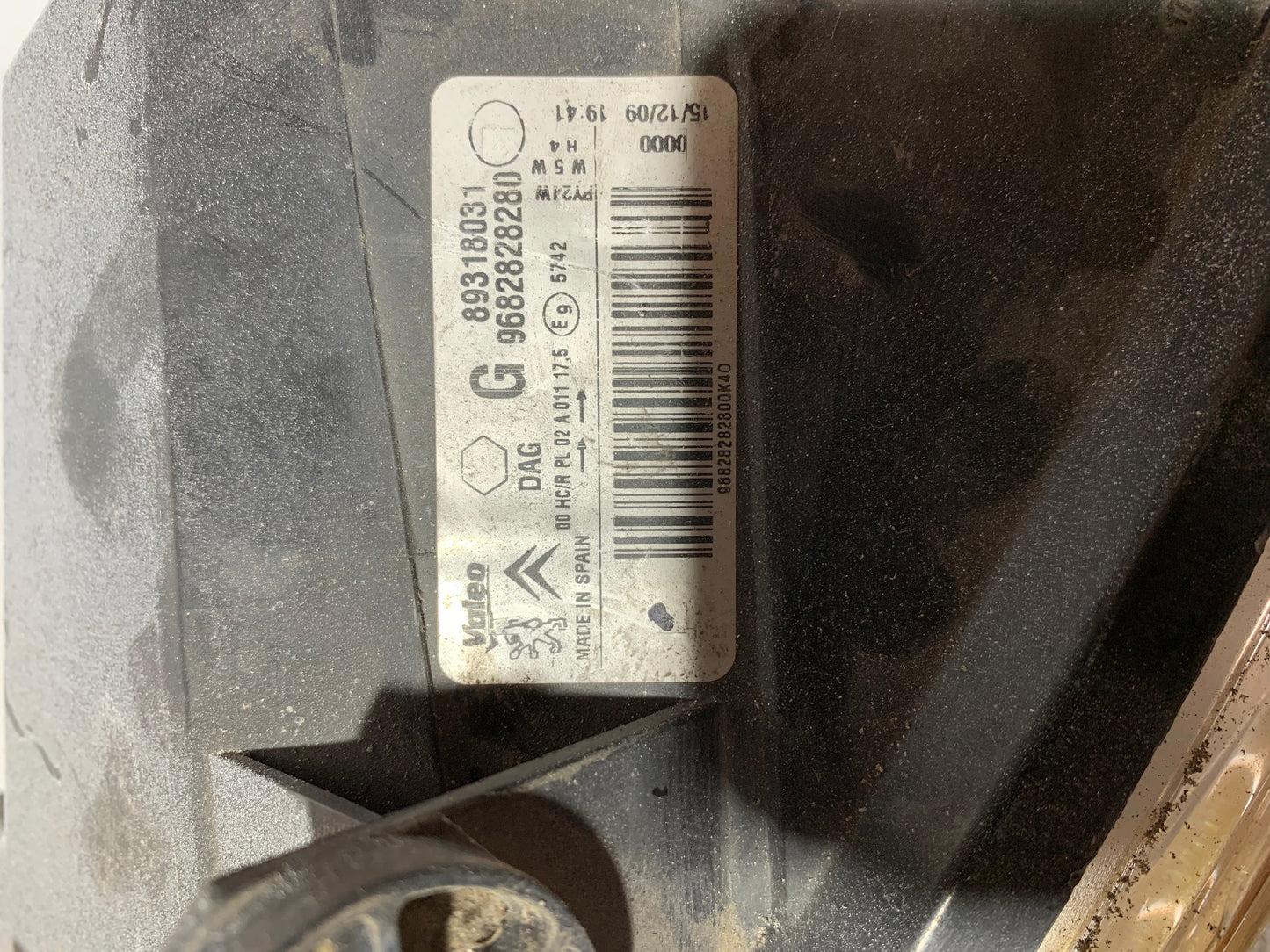 Phare avant gauche Citroën berlingo phase 1 B9