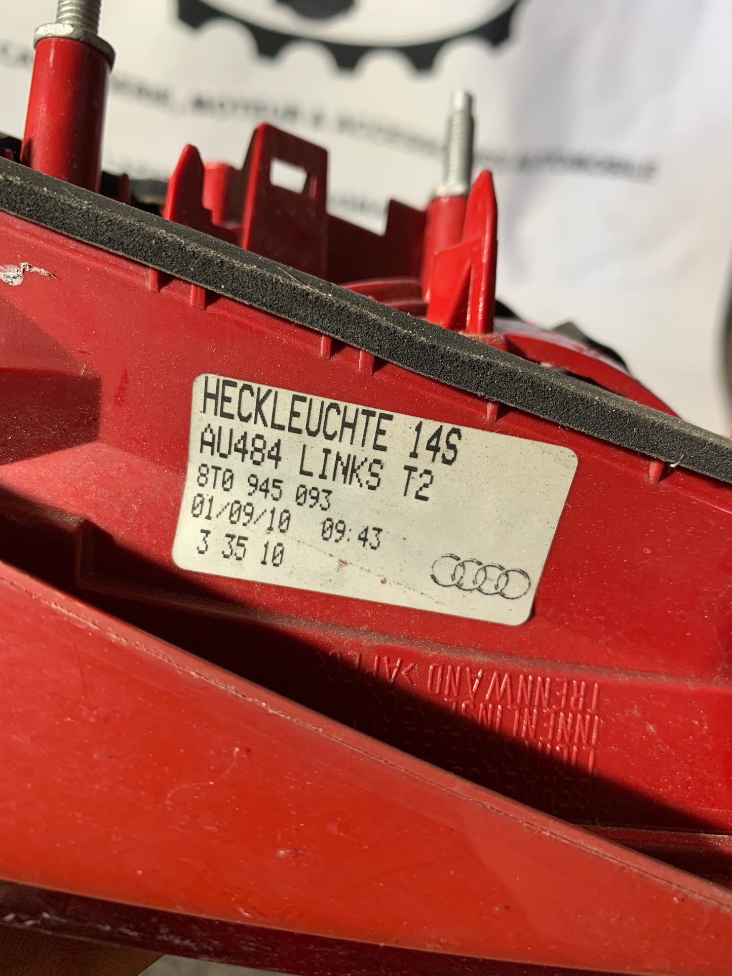 Feu arrière gauche intérieur Audi A5 8T