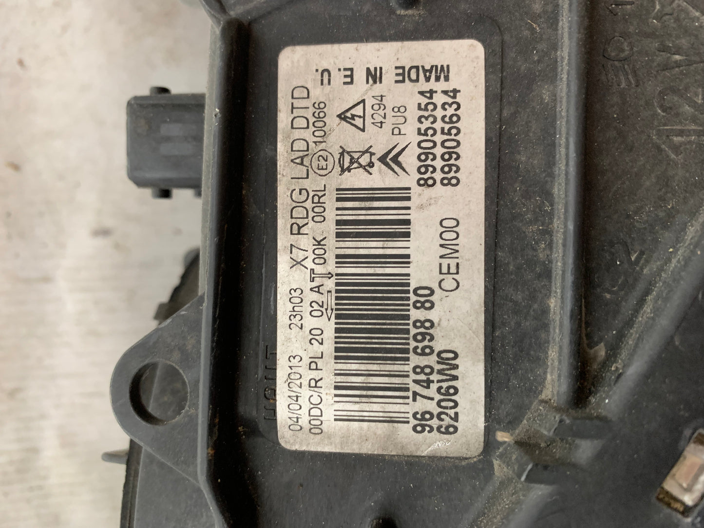 Phare avant droit Citroen C5 xénon led