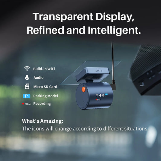 Dashcam KAWA MINI 3 Pro 2K — WiFi, commande vocale, surveillance parking 24h/24