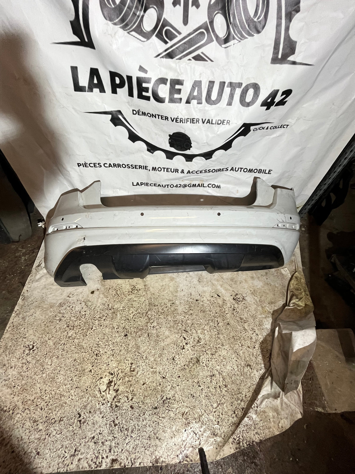 Pare choc arrière Audi Q2 blanc