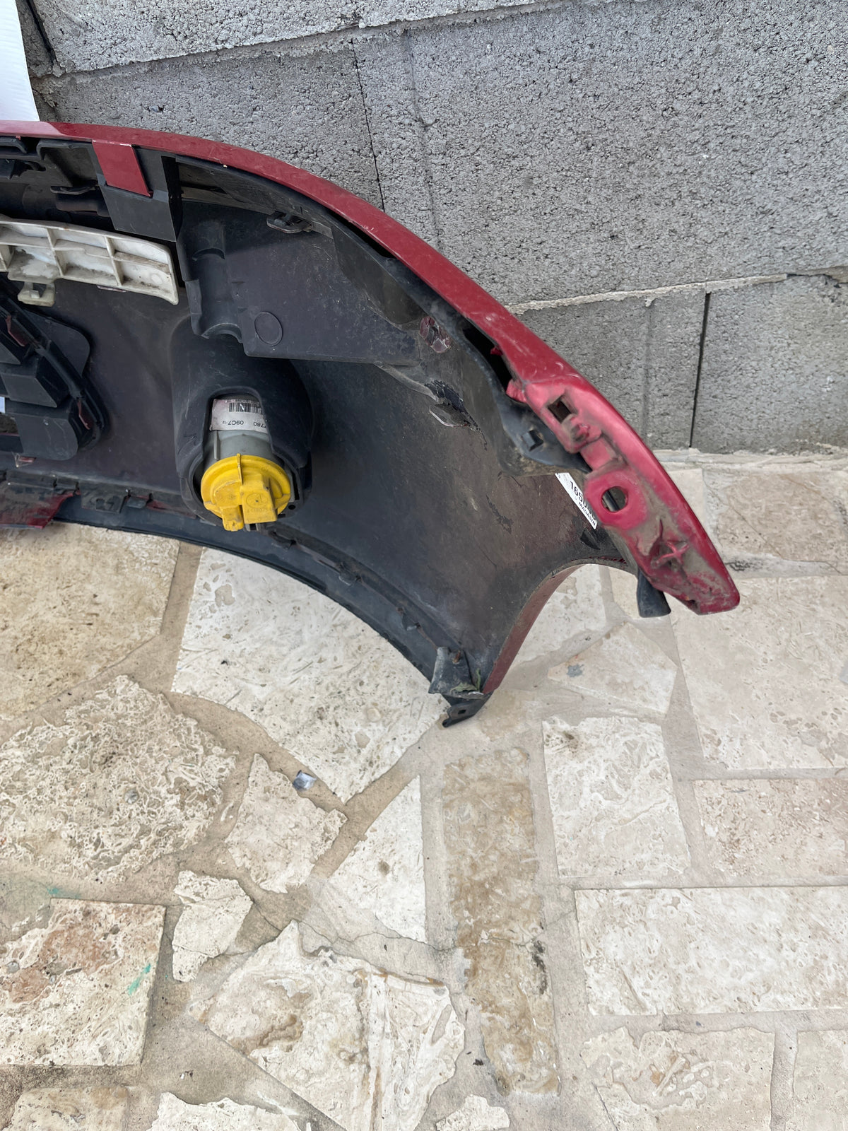 Pare choc AV rouge 9680072777 Citroen C3 1 Phase 2