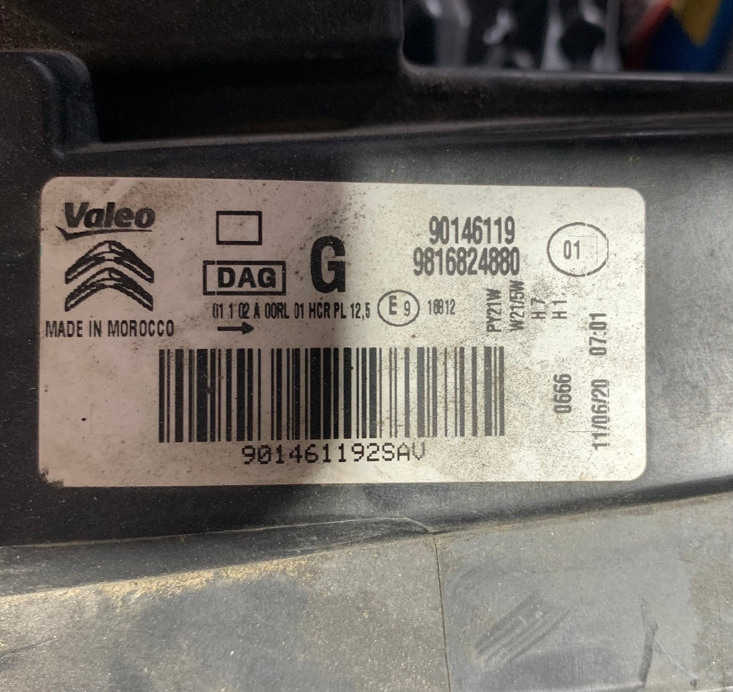 Phare avant gauche Citroen berlingo K9