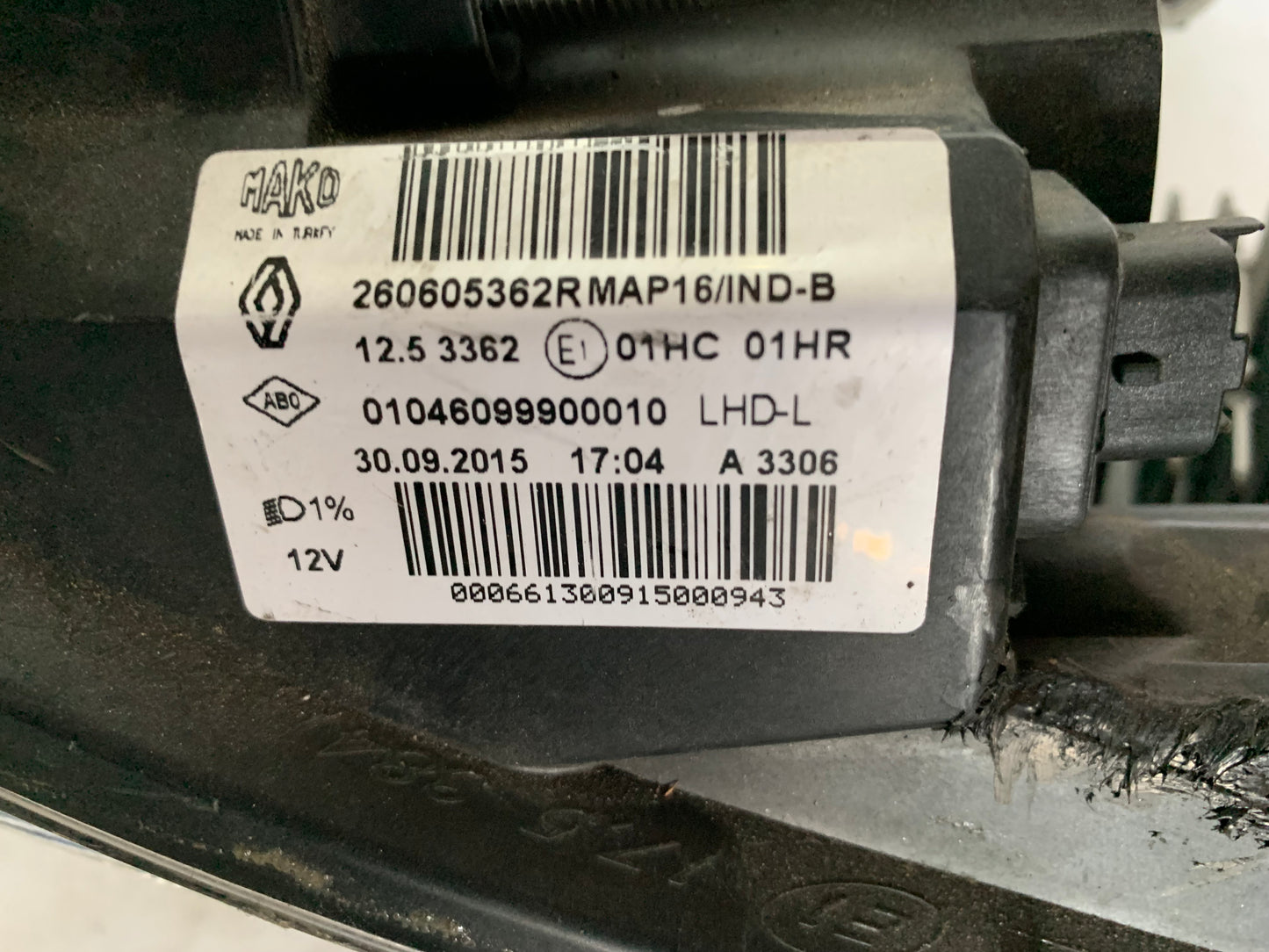 Phare avant gauche Renault Clio 4 initial paris