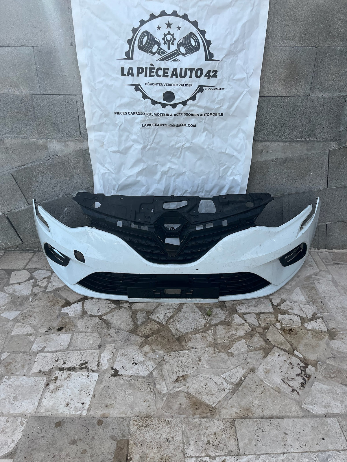 Pare choc avant Renault Clio 5 phase 1 Blanc