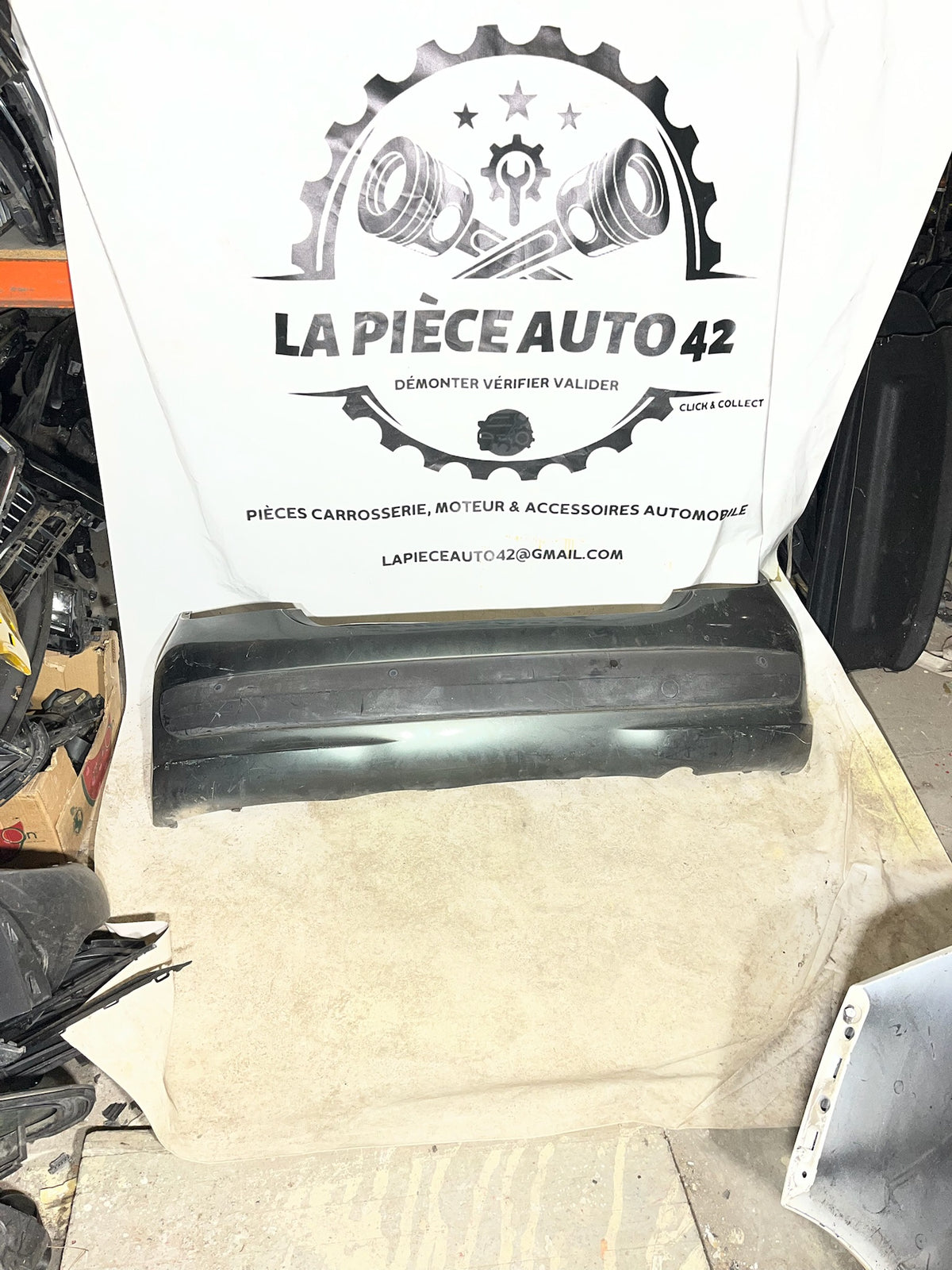 Pare choc arrière Peugeot 207 gris anthracite