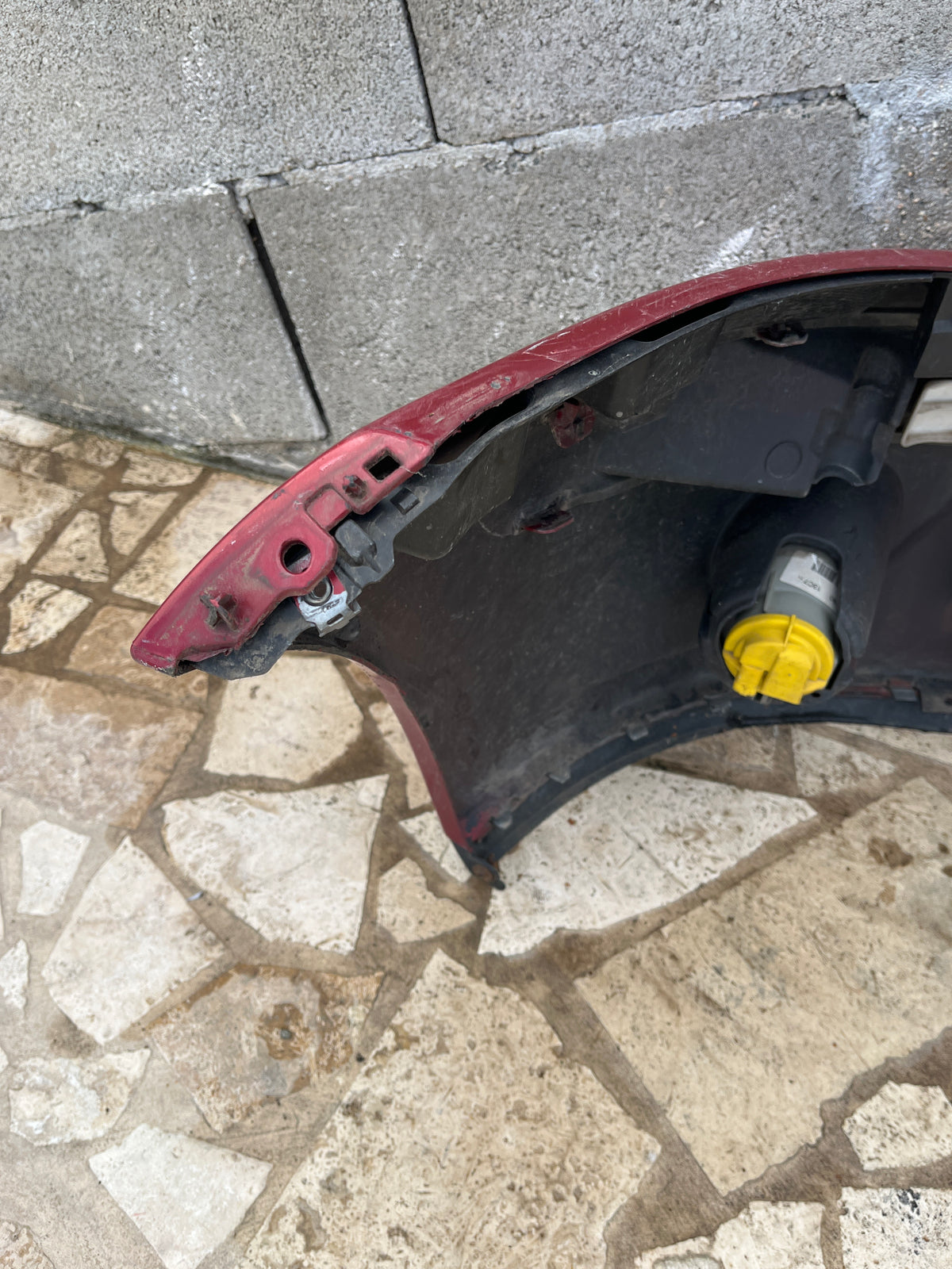 Pare choc AV rouge 9680072777 Citroen C3 1 Phase 2