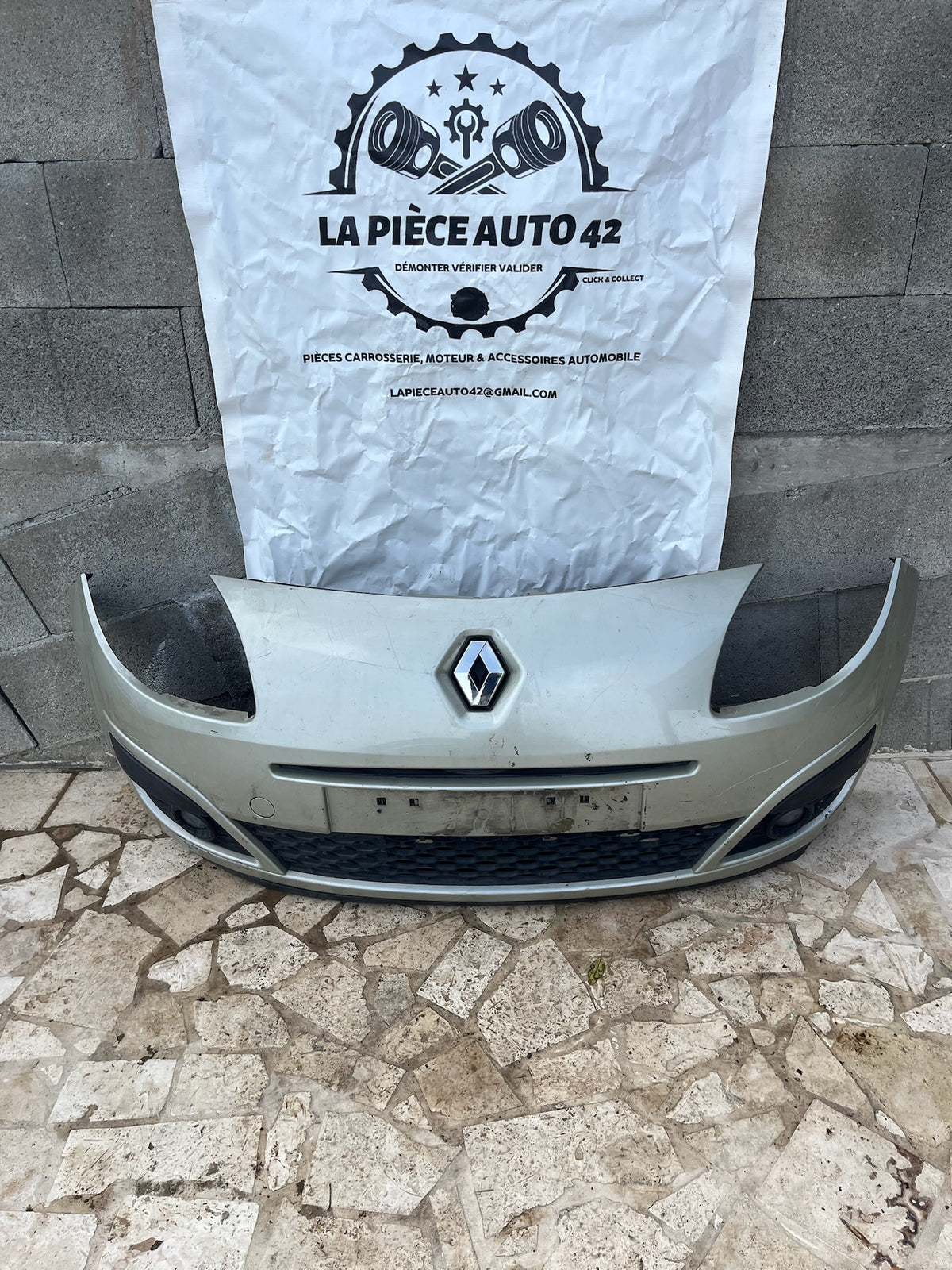 Pare choc avant Renault Twingo 2 phase 1 gris beige