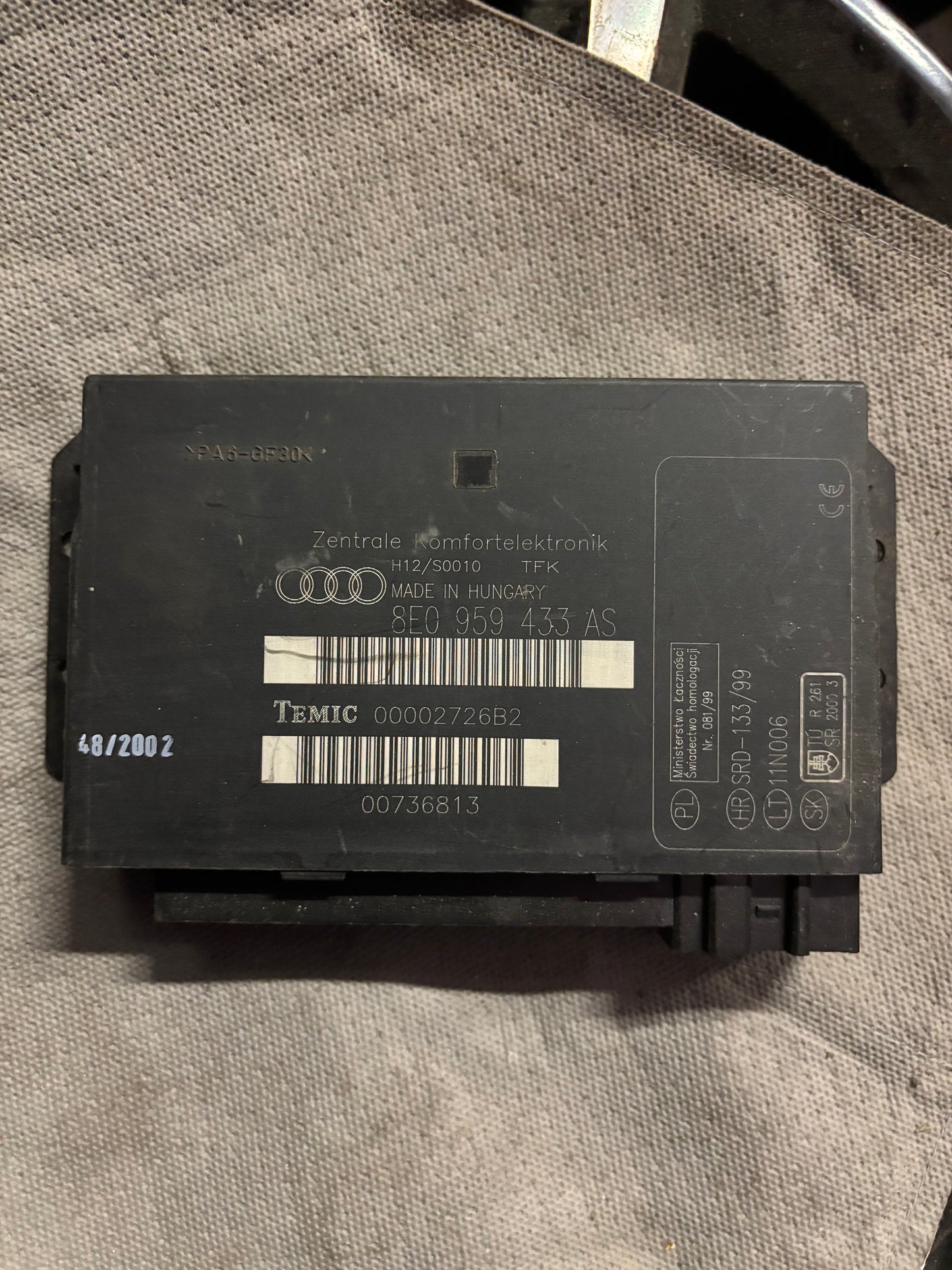 Module confort Audi A4 S4 (B7) 8EO 959 433 AS