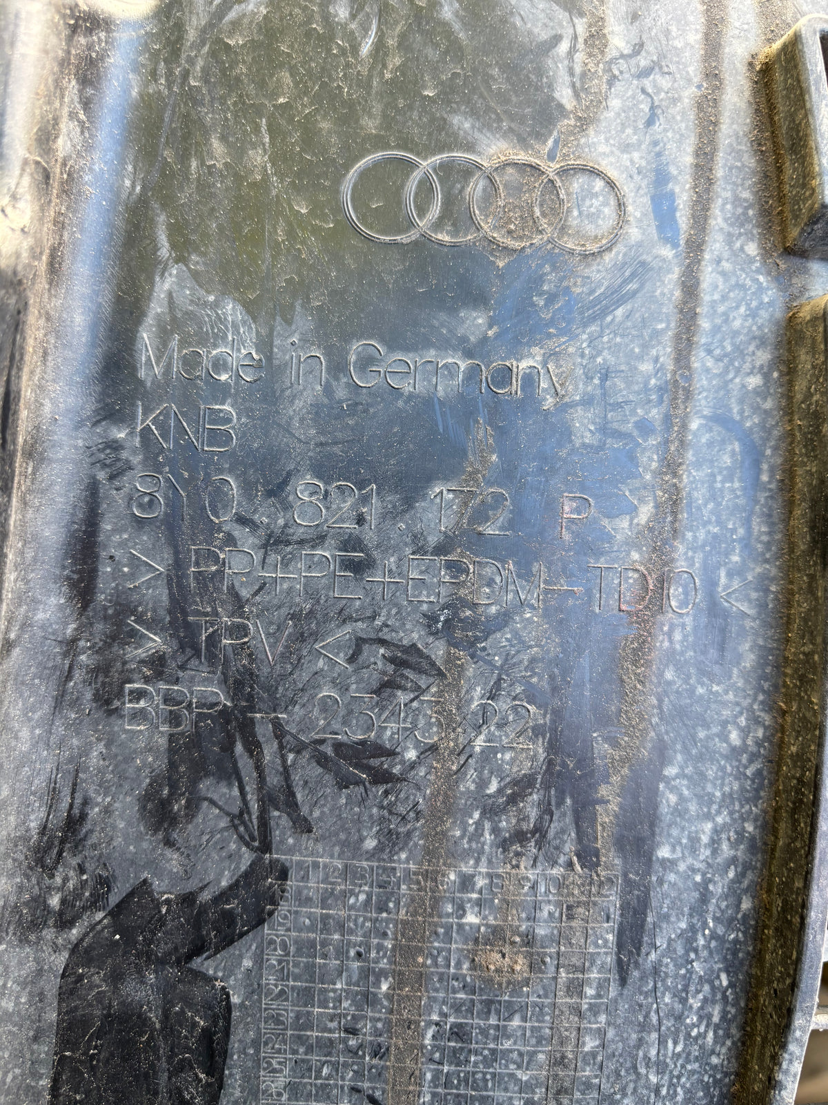 Pare boue avant droit Audi A3 8Y