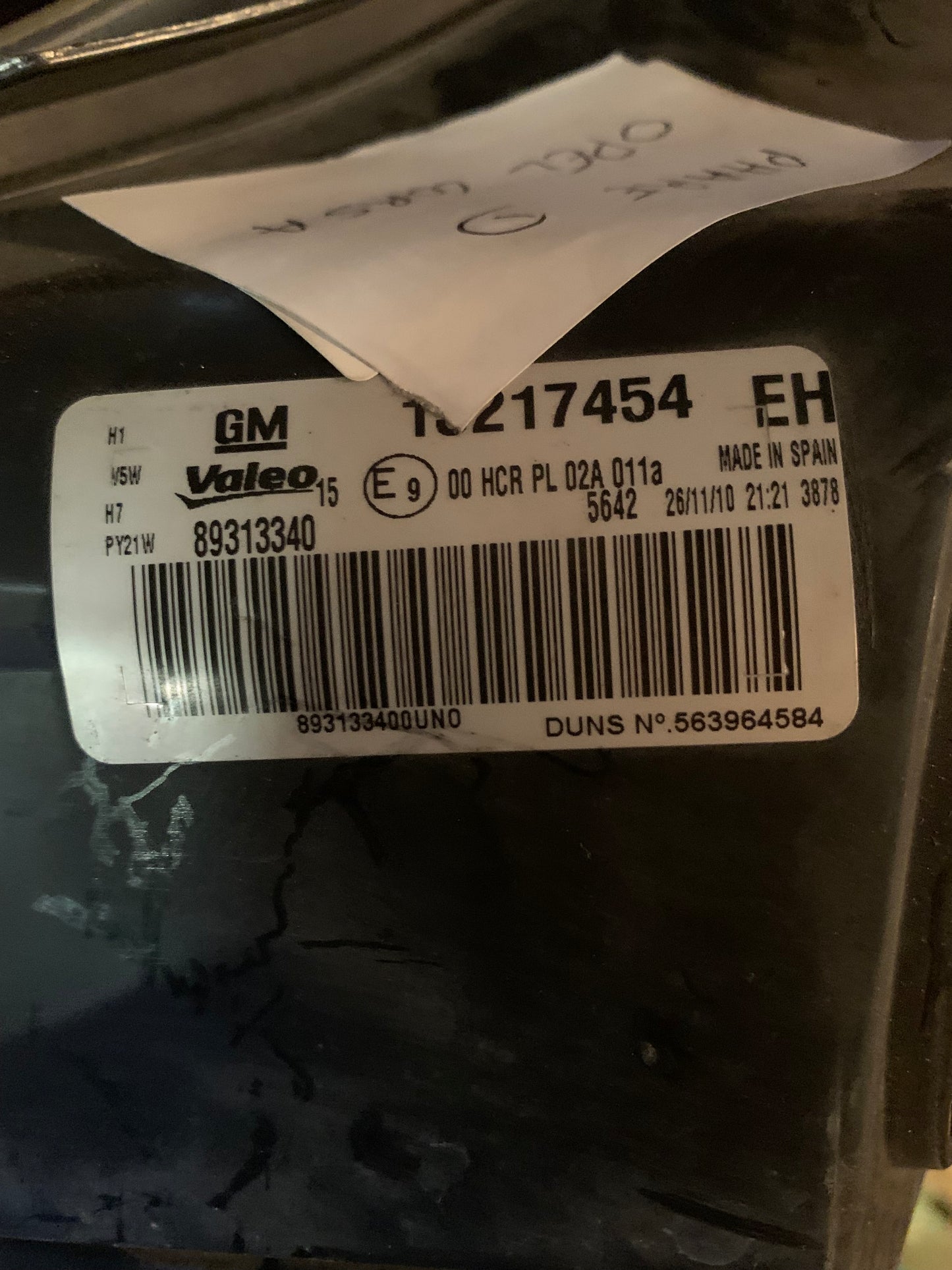 Phare avant droit Opel Corsa