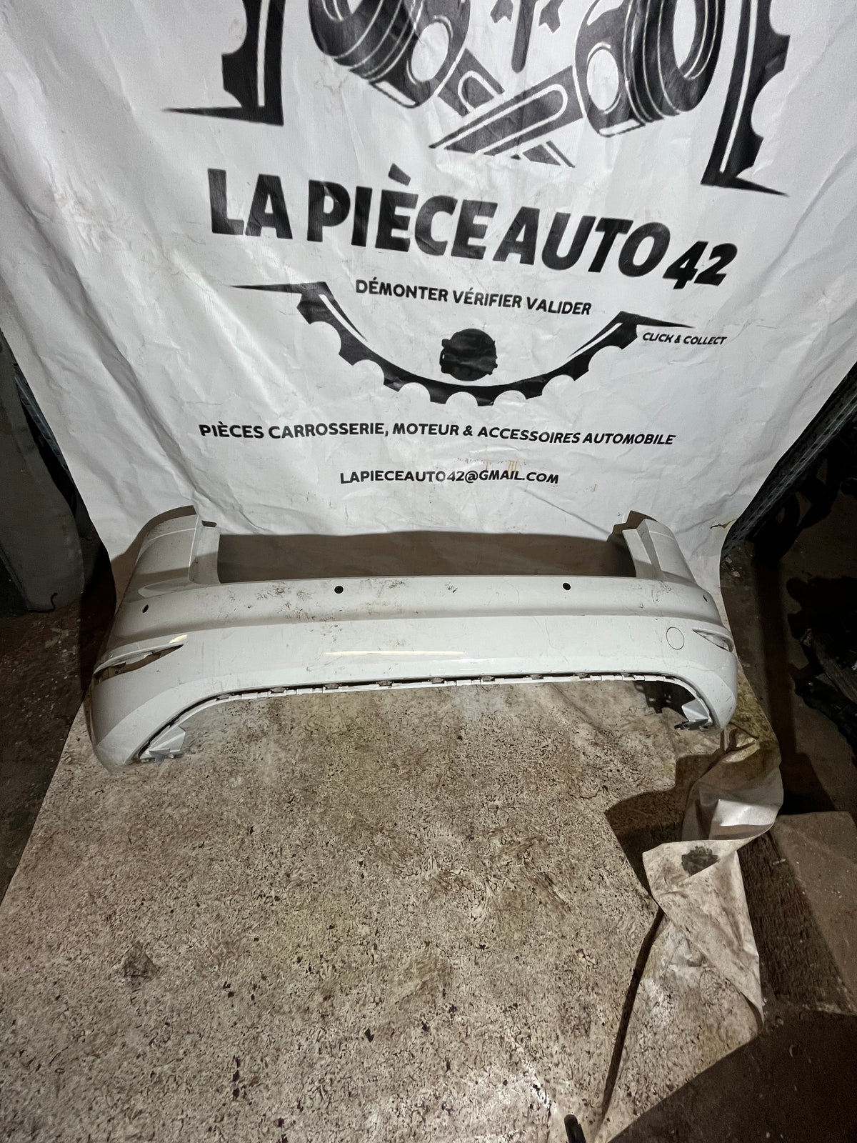 Pare choc arrière Volkswagen Golf Sportsvan phase 1 blanc
