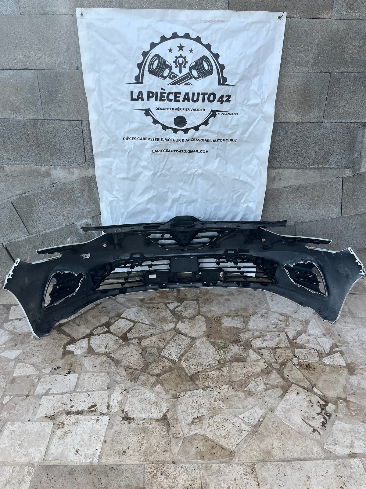 Pare choc avant Renault Clio 5 phase 1 blanc