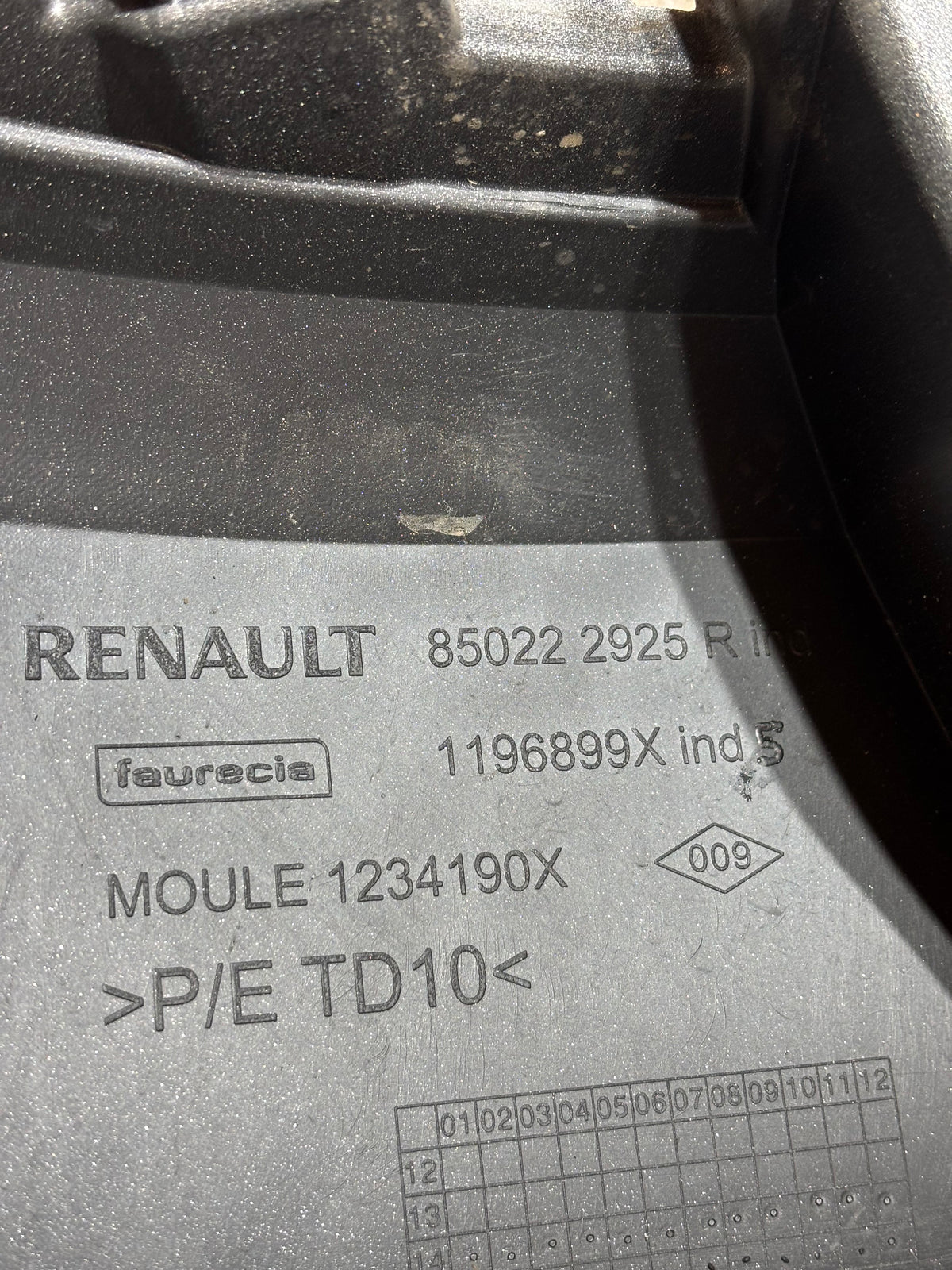 Pare choc arrière Renault Clio 4 gris 850222925R