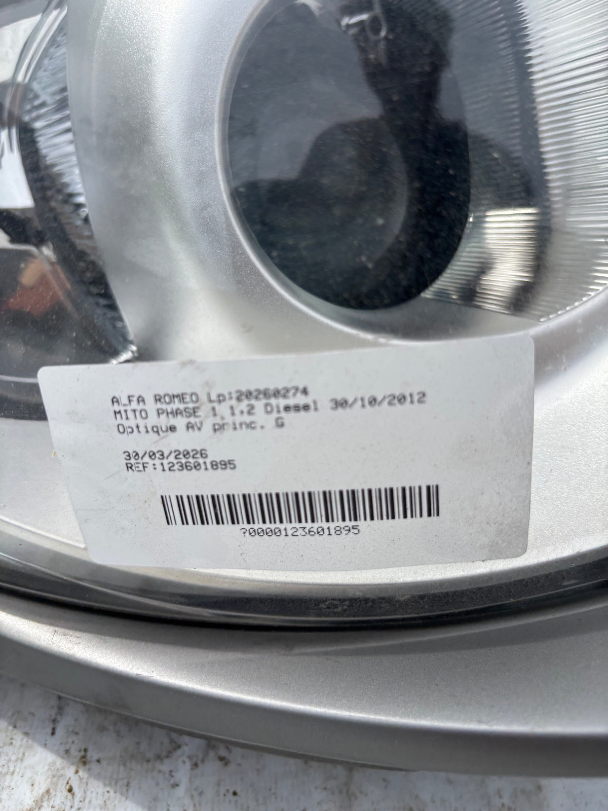 Phare avant gauche Alfa Romeo Mito phase 1