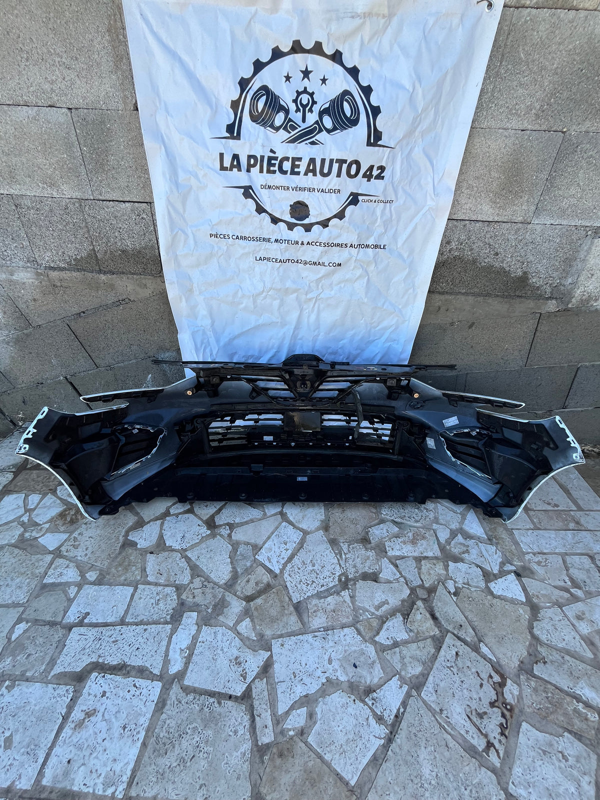 Pare choc AV blanc Renault Clio 5 phase 1
