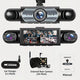 Dashcam 4 canaux 360° 1080P — Vision nocturne, capteur G, surveillance parking 24h/24
