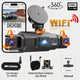 Dashcam 4 canaux WiFi 1080P — Vision nocturne, enregistrement en boucle, surveillance parking