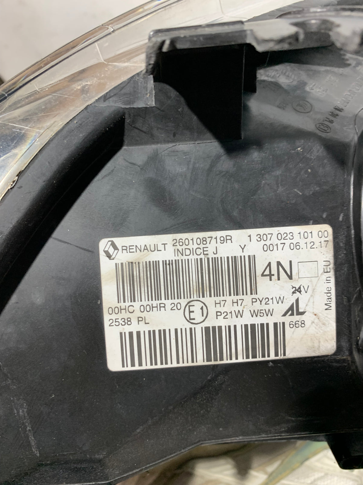 Phare avant droit Renault Megane 3 phase 1 fond gris — photo 5