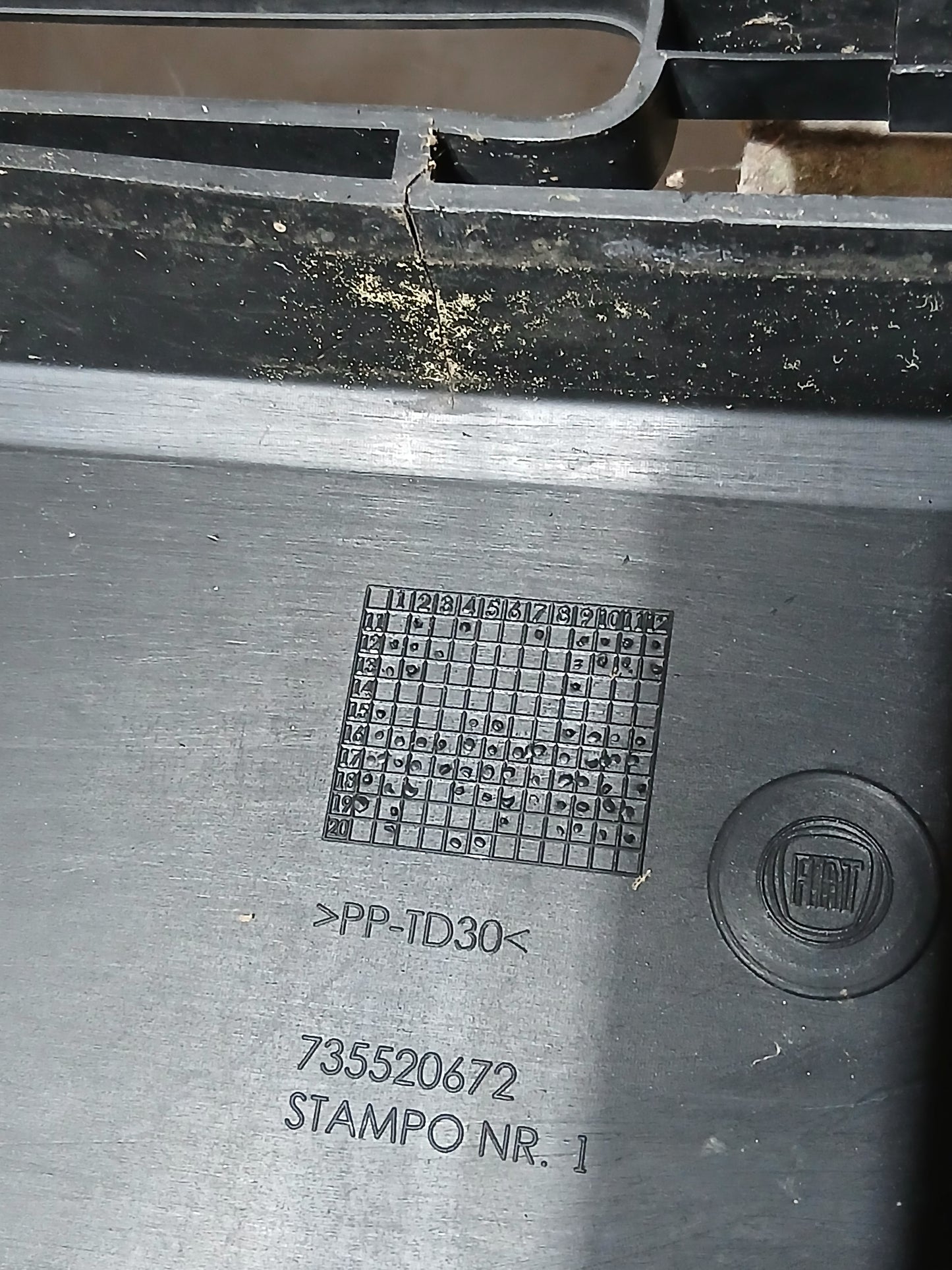 Grille inférieur Fiat Panda 3