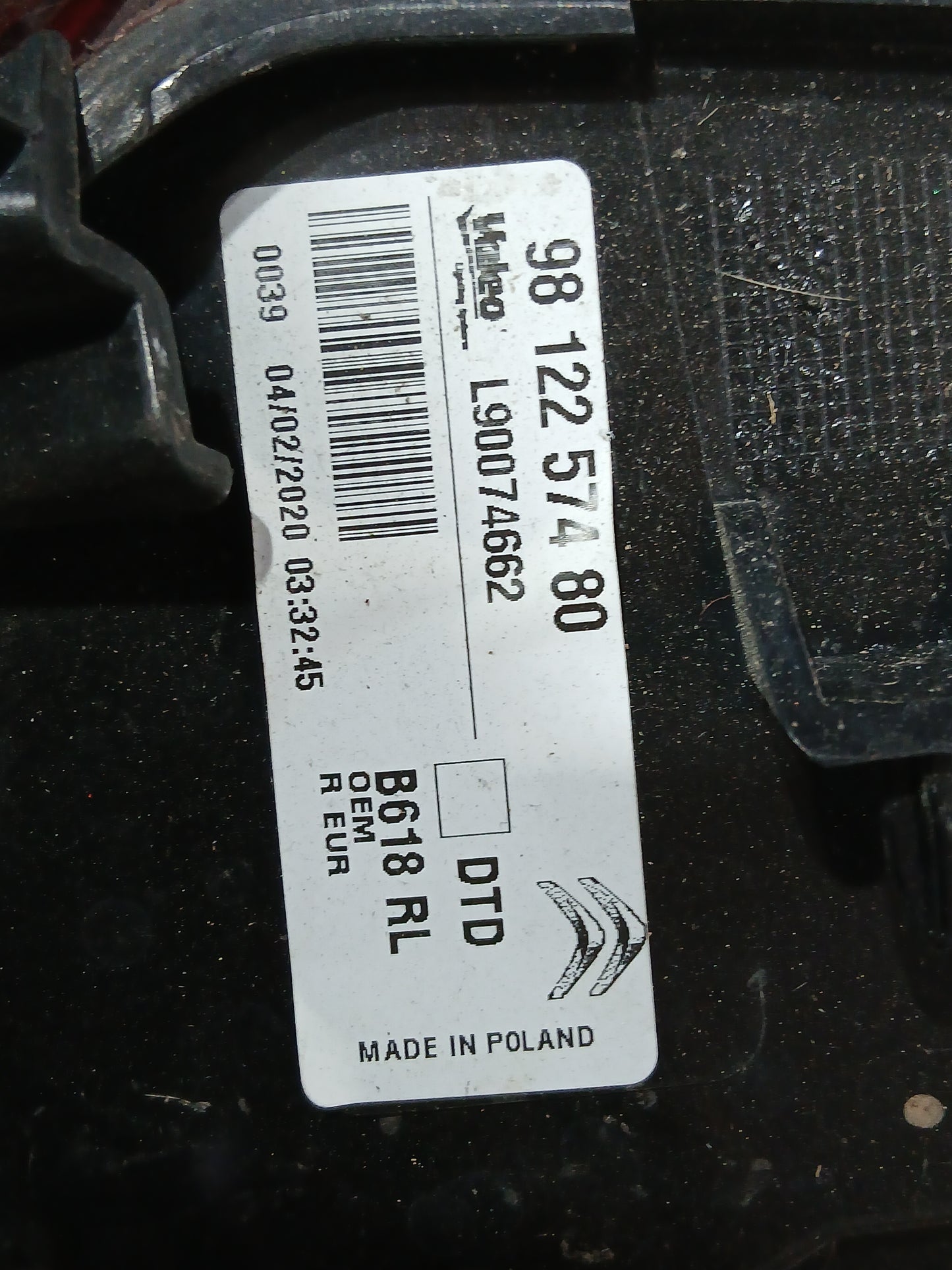 Feux arrière droit Citroën c3 3