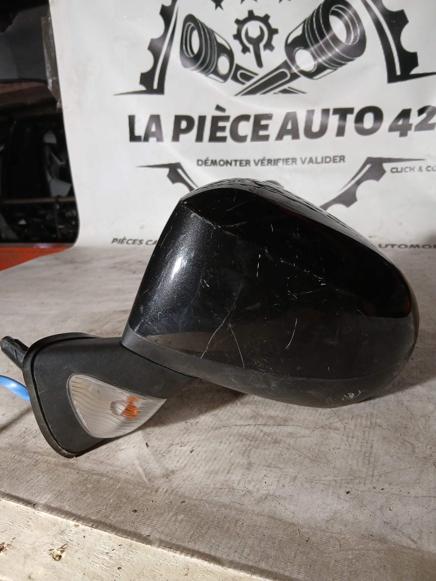 Rétroviseur gauche Renault modus noir 7 câbles