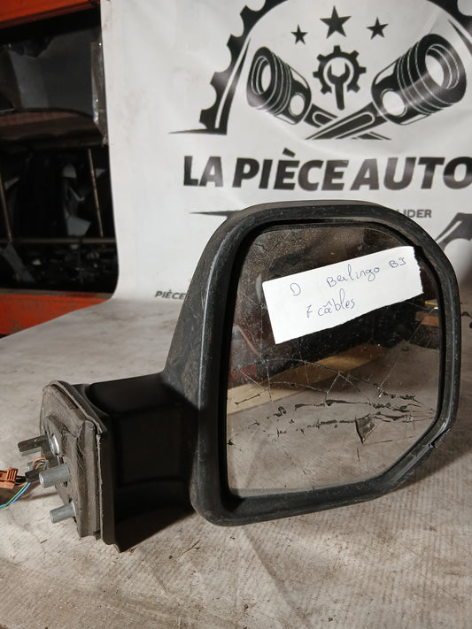 Rétroviseur droit Citroën Berlingo 2 noir 7 câbles