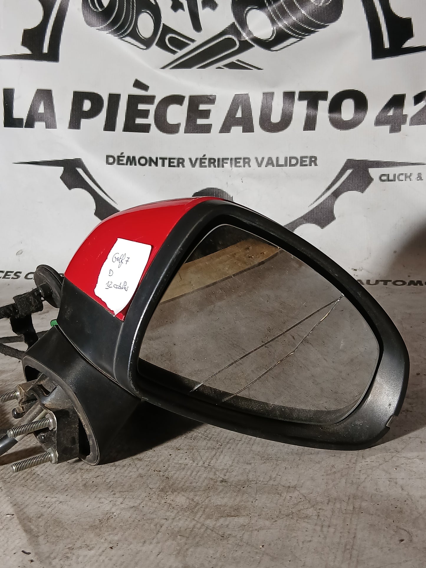 Rétroviseur droit Audi A1 rouge phase 2